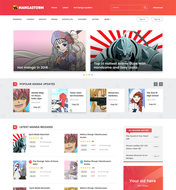 Madara - WordPress Theme for Manga