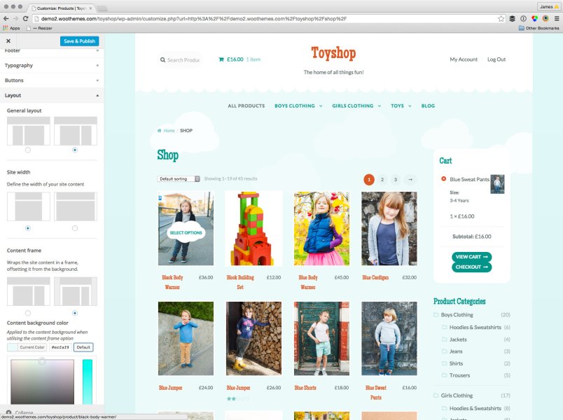 WooCommerce Storefront Toyshop Theme