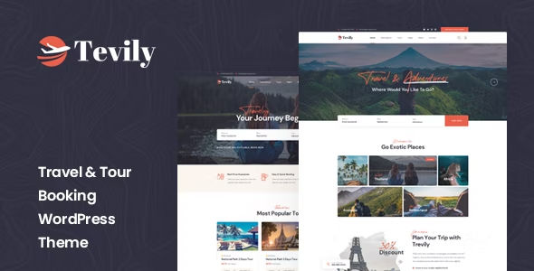Tevily Travel & Tour Booking WordPress Theme