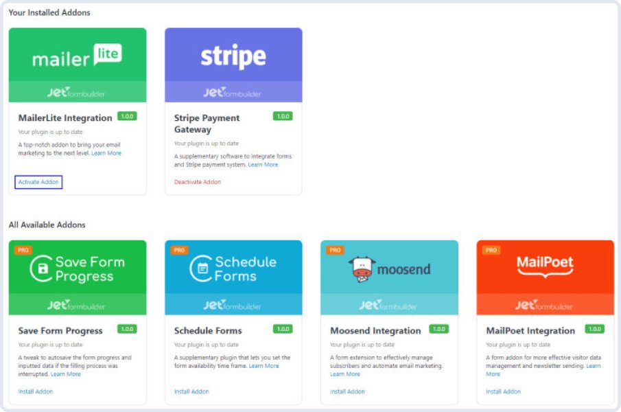 JetFormBuilder MailerLite Action Addon