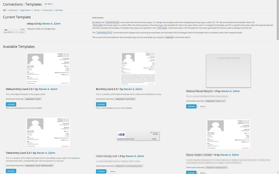 Connections Business Directory Extension Form